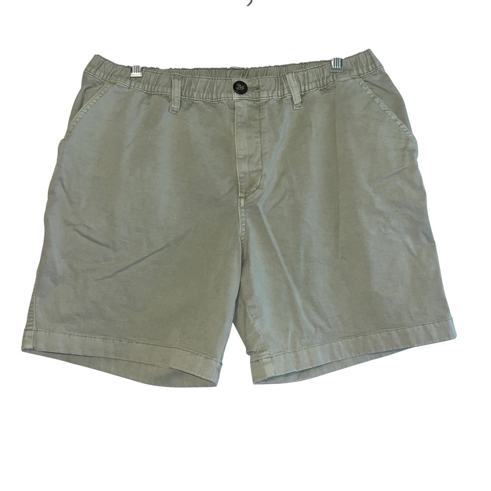 Chubbies Boomshakalaka Mens Sage Green Khaki Stretch Twill Shorts Size Large L